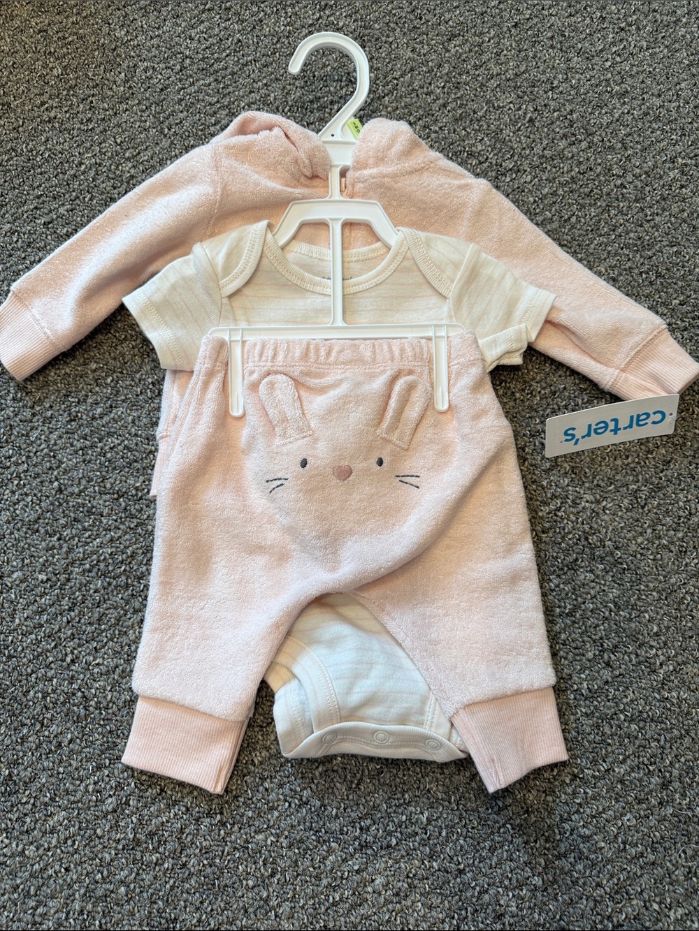 Carter's Baby Pink Bunny Two-Piece Set